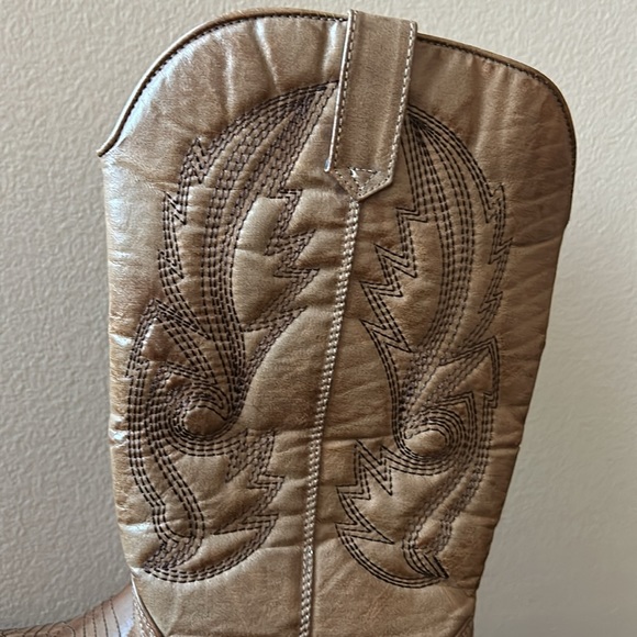 Coconuts Womens Gaucho Brown Tan Cowboy, Western Boots New - Picture 4 of 6